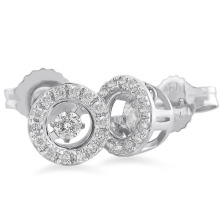 Silver Dancing Diamond Jewelry 925 Boucles d&#39;oreilles en argent sterling CZ